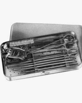 Tracheotomy Set, Complete in S.S. Case containing instruments